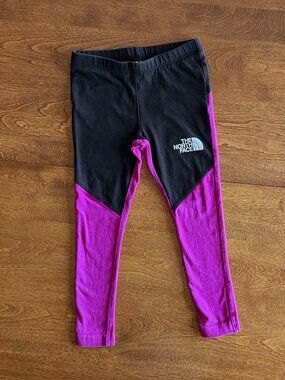 The North Face fuchsia and black leggings 3T
